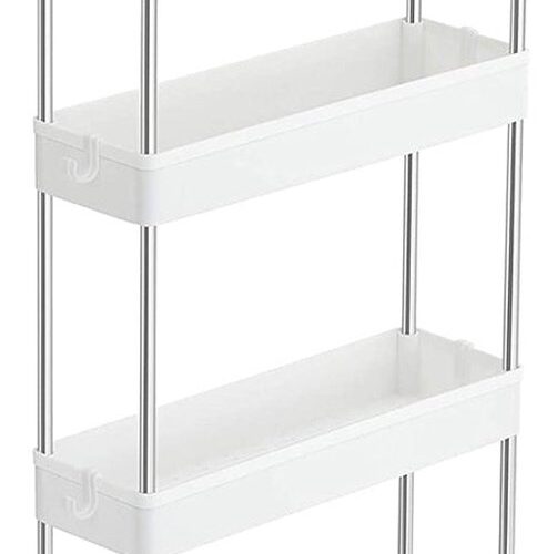 Keukenrek - Keukentrolley - Nisrek - Extra smal - 4 niveaus - Wit