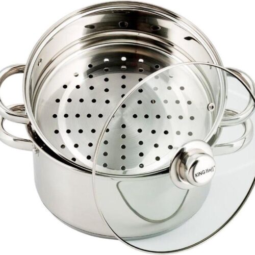 Kinghoff 3315 stoompan - Ø18 cm - rvs - alle warmtebronnen