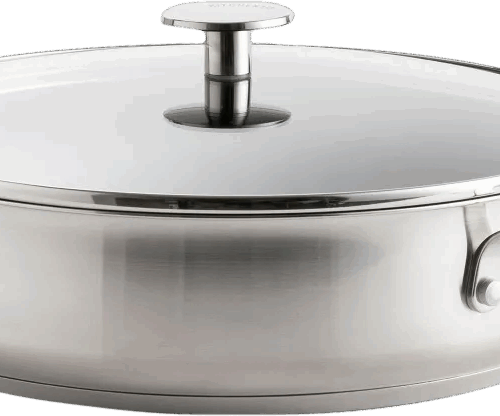 KitchenAid Stainless Steel Hapjespan met deksel 28 cm