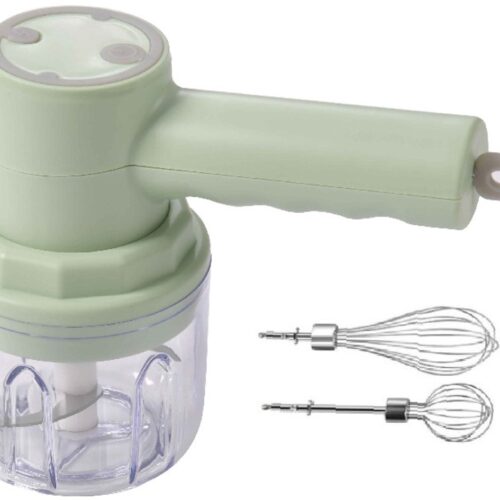 Knoflooksnijder - 3-in-1 draadloze elektrische knoflooksnijder - Automatische eierklopper - Melk-/roommixer - Drie snelheidsstanden - USB-oplaadbaar - Keukenmixer/-crusher - Draagbaar - Lange batterijduur - Afneembare accessoires - groente