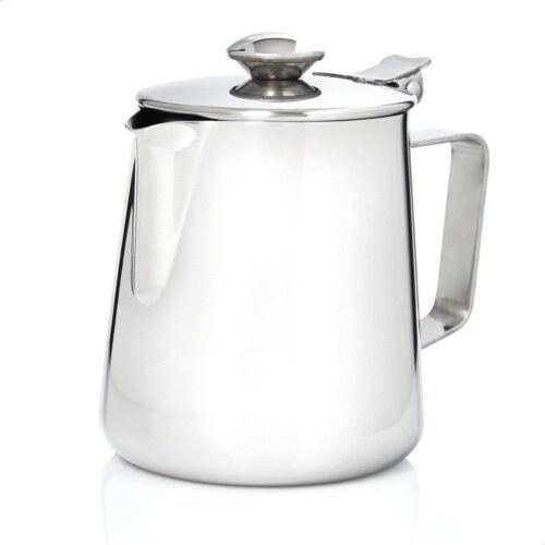 Koffiekannetje voor koffie van roestvrij staal, melkkannetje slagroomkannetje theepot koffiepot | roomkan met deksel voor melk, thee, koffie | Pitcher Milk kan 350 ml