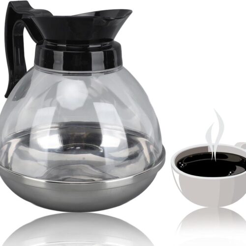 Koffiepot Vervanging met Handige Handgreep, Geschikt voor Diverse Koffiezetapparaat Kachels - 1.2 liter