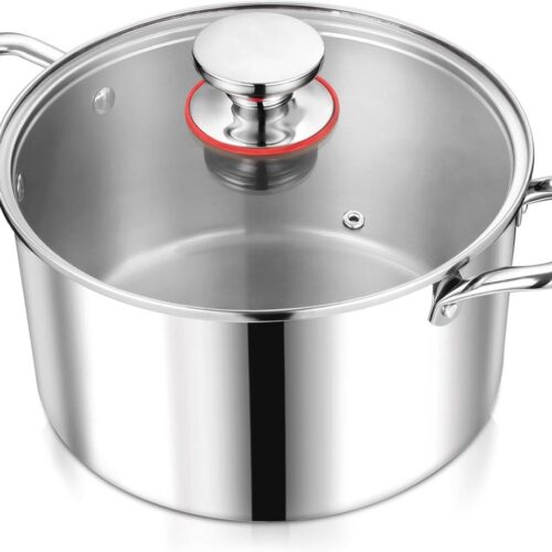 Kookpan 24 cm roestvrij staal 5,3 l - soeppan voor inductie en andere fornuizen