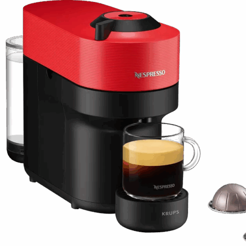 Krups Nespresso Vertuo Pop XN9205 Spicy Red + Pierre Melkopschuimer