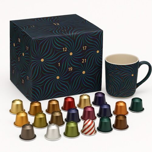 Luxe Nespresso Adventskalender - 24 capsules koffie - met extra verrassing - Limited Edition - Aftelkalender - Kerstcadeau - Voor hem - Voor haar