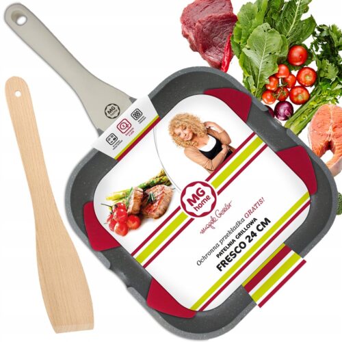 MG Home Grillpan Fresco 24cm met Antiaanbaklaag & Spatel