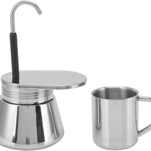Mocha Pot - Single Spout - RVS Espresso Machine - Koffiepot - Lichtgewicht - Cafe Maker - Draagbaar - Buiten - Camping - Gebrouwen Koffie - Voor Alle Elektrische Keramische Gasfornuizen