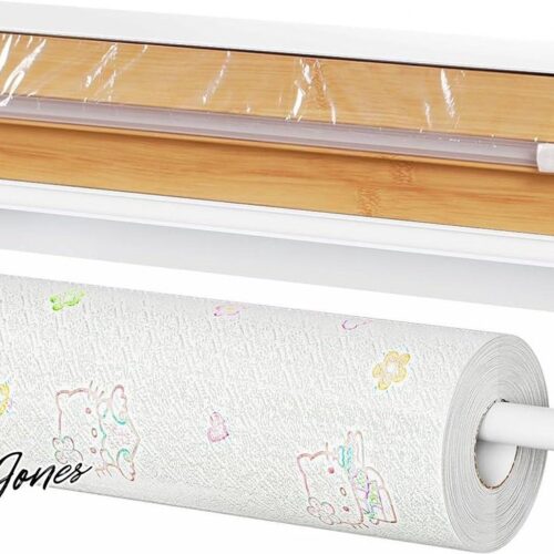 Mrs. Jones 2-in-1 vershoudfoliedispenser cutter keukenrolhouder aluminiumfoliedispenser vershoud keukenrolhouder zonder boren foliesnijder wandrolhouder keuken .