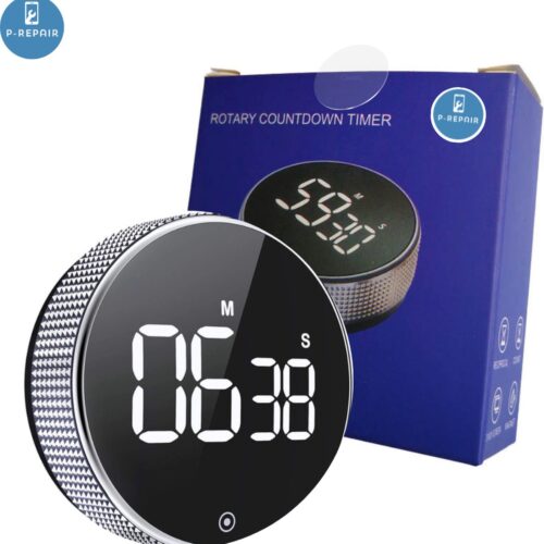 P-Repair Digitale Kookwekker - Smart Timer - LED Display - Magnetisch met Handige Draaiknop - Optellen/Aftellen