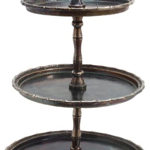 PTMD aluminium etagère - luxe 3-laags etagere 36 x 36 x 63 cm