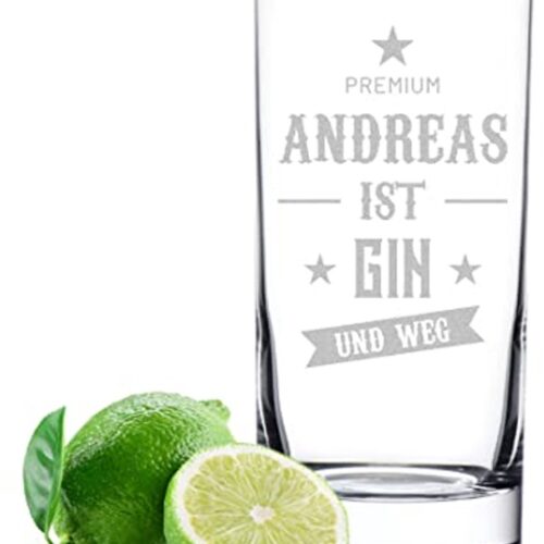 Persoonlijk Gegraveerd Waterglas 485 ml - Perfect voor Gin en Cocktails - Origineel Cadeau voor Collega's, Vrienden en Familie - Vaatwasserbestendig
