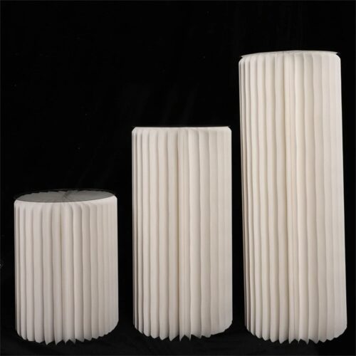 Plantentafel - Bloementafel - Taartplateau - Tafel - Papieren cilinders - 3 stuks - Opvouwbaar - Decoratie - Versiering - Bruiloft - Tafel -Trouwerij - Bruiloft - Verjaardag - Feestje - Wit