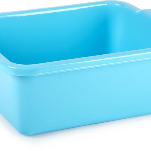 Plasticforte afwas en schoonmaak Teil - Rechthoek model - kunststof - 11 liter - 40 x 30 x 14 cm - blauw- spoelbak