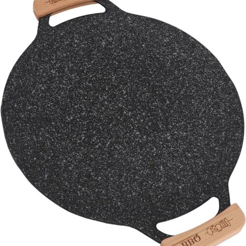 Platte grillpan van gietijzer - 38 cm - antiaanbaklaag - Koreaanse stijl - gasfornuis - Comales Para Tortilla's - keukengerei