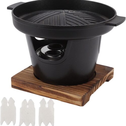 Portable Table Grill - Mini BBQ Grill - Non-Smoking Japanese Table Grill - Kleine Grillpan - Koreaanse Familiegrill met Antiaanbak Kookoppervlakken voor Buiten - Kamperen - BBQ