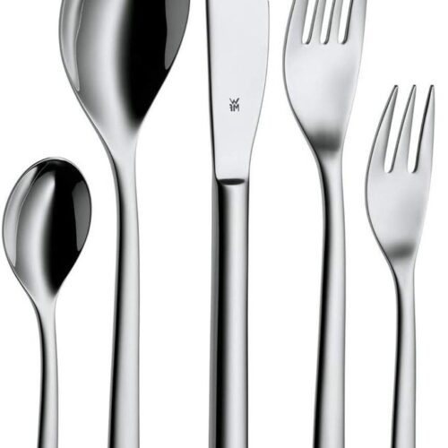 RFWR® Complete Bestekset voor 12 Personen - Vaatwasmachinebestendig, Gepolijst RVS, Glanzend, 60 Delen