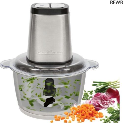 RFWR® Elektrische Multi Hakmolen met IJsvergruizerfunctie - 500 Watt Groentesnijder met Roestvrijstalen Container