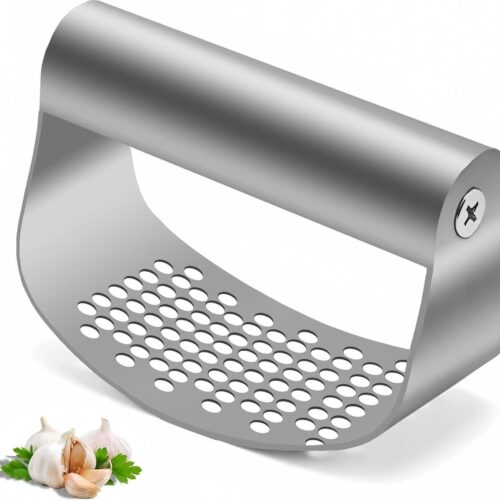 RVS Knoflookpers - Verbeterde knoflookwip - Vaatwasmachinebestendig - Eenvoudige bediening en reiniging