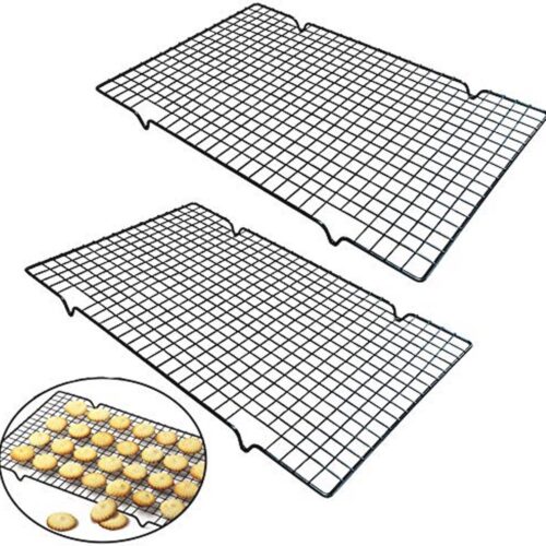 Rechthoekig Koelrek met Antiaanbaklaag - Metalen Cake Koelkast en Grillpan voor Buitengebruik