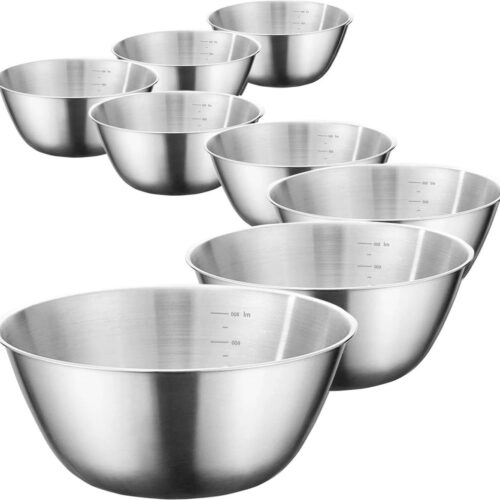 Roestvrijstalen lichtgewicht onbreekbare dinerkommen set - vaatwasmachinebestendig - BPA-vrij en gezond - 8 stuks - 304 metalen - niet-giftige (28 oz)