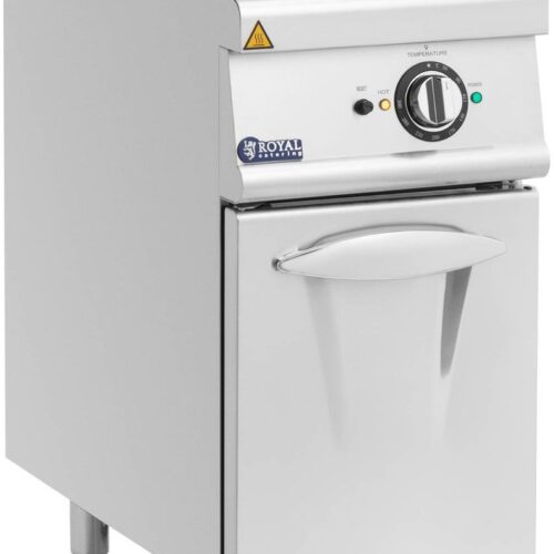 Royal Catering - Elektrische grillplaat - 5,4 kW - geribbeld - onderkast - 40 x 70 cm - Pro 730 Serie