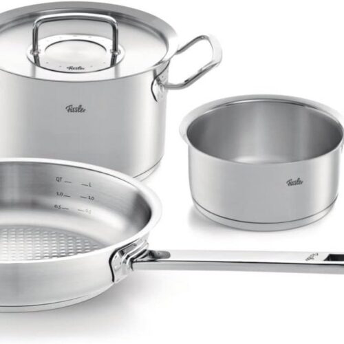 Rvs Pannenset 3-delig - Inductie - Soeppan, Koekenpan en Sauspan