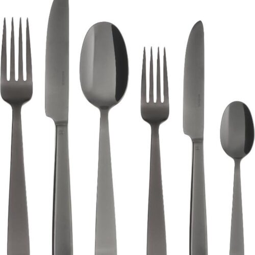 Sambonet Flat - Edelstahl / PVD Zwart Bestekset 36-delig Volheft / Monoblok