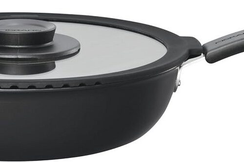 Sauteerpan met deksel Ø 26 cm - Geschikt voor alle kookplaten - Aluminium - Zwart