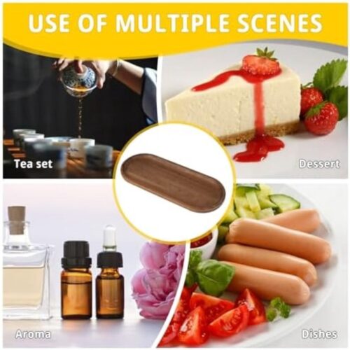 Selbro ® Ovaal Houten Make-Up Dienblad Set - Decoratieve Tray Voor Woondecoratie - 2 Stuks