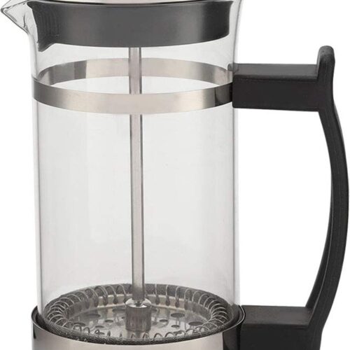 Selbro® Roestvrijstalen glazen koffiepot, French Press koffiepot, French Press filterpot koffiezetapparaat voor kamperen en reizen theemaker: