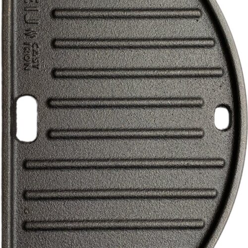 Set half grillrooster en grillplaat -gietijzer - Compact - 33 cm - geseasoned