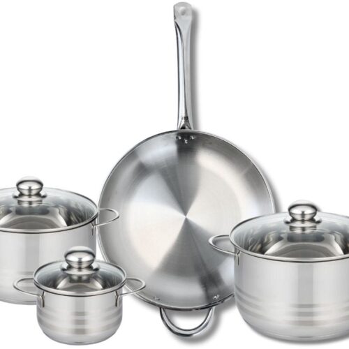 Set van 1 x 32cm koekenpan en 3 x steelpannen (14, 20 en 24cm) Elo Profi Brillant