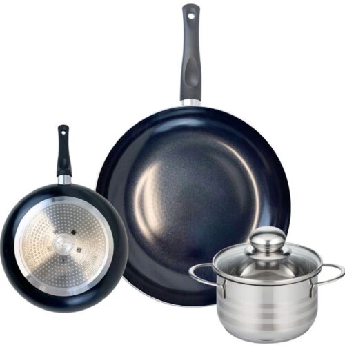 Set van 2 kookpannen (20 en 32 cm) en 1 steelpan (16 cm) Elo Prima Brillant