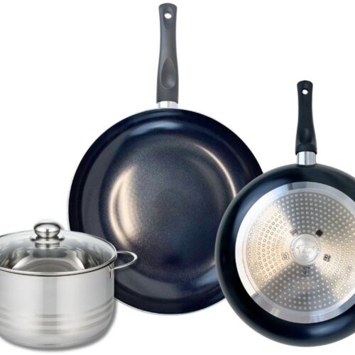 Set van 2 kookpannen (28 en 32 cm) en 1 steelpan (20 cm) Elo Prima Brilliant
