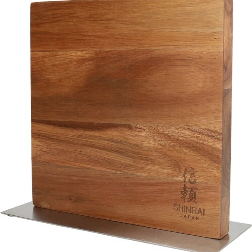 Shinrai Knives - Magnetisch Messenblok - Cito - Dubbelzijdige Messenhouder Zonder Messen - Acaciahouten Messenblok