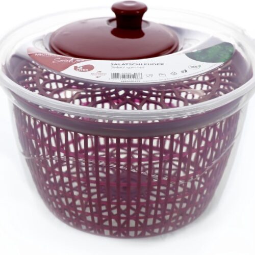 Slacentrifuge - slacentrifuge - BPA-vrij - slakom - keukenhulp - XXL 5 liter - kom - BBQ - grillen (Firered)