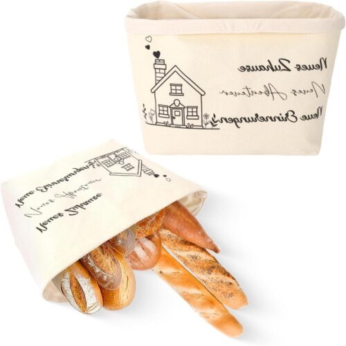 Stoffen broodmand voor verhuizing en housewarming cadeau, nieuw huis, avonturen en herinneringen