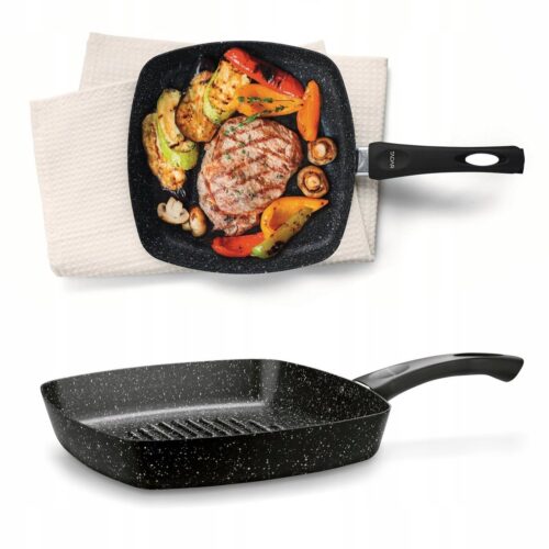Tadar Marmara Black Grillpan 26 cm - Marmereffect, Zwart
