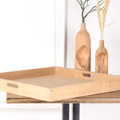 Teakhouten Dienblad Vierkant 60 x 60 cm - Hout - FSC gecertificeerd - 2 jaar garantie - Exclusief dienblad