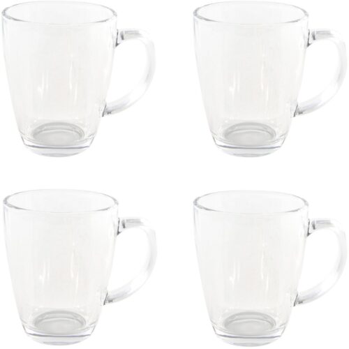 Theeglas - koffieglas - 350 ml - 20x stuks - bolvormig - glas - glazen voor thee/koffie