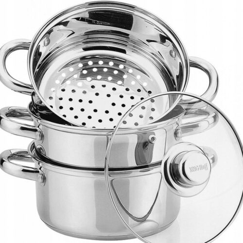 Top Choice -Stoompan - met deksel - 22 cm - RVS