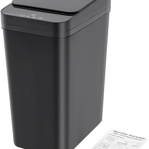 TrendWave Prullenbakken - Automatische RVS Prullenbak Met Sensor 12L - Infrarood & Trillingssensor - Geurafsluiting - Afvalemmer