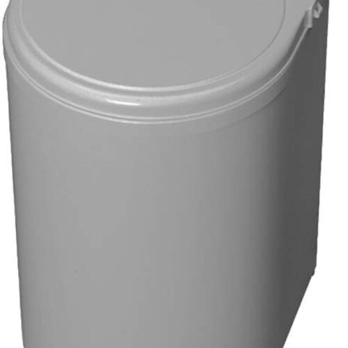 Unyqoos® Grijze afvalemmer met automatisch deksel voor montage aan meubeldeur