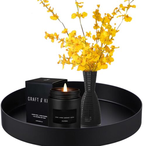 Unyqoos® Rond metalen dienblad van 20 cm voor decoratie en organisatie in huis