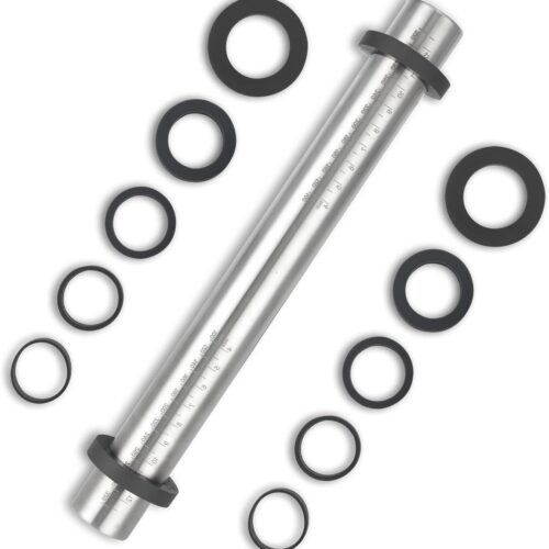 Verstelbare Roestvrijstalen Deegroller met Siliconen Ringen - Bakaccessoires voor Fondant, Pizza, Pasta - Gebak, Koekjes, Deegroller 35cm.