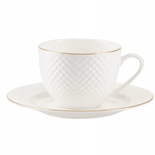 Villa Italia Bari Gold Kop en Schotel 250ml - Luxe Bone China