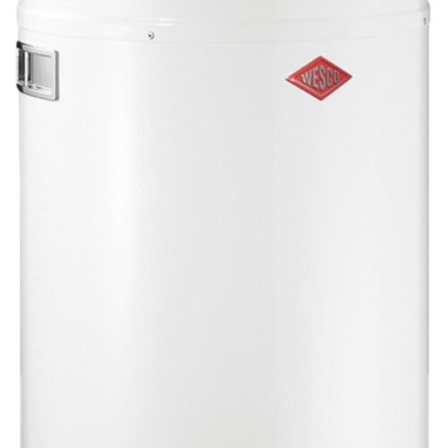 WESCO Kickboy Afvalemmer| Pedaalemmer | 40 Liter | Metaal - Wit | Prullenbak - Made in Germany
