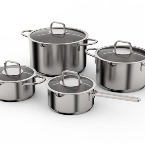 WonderCooks - 8-delige Pannenset - Inductie Pannenset - RVS - Kookpan - Geschikt voor alle warmtebronnen - MGK-11 - Pannen