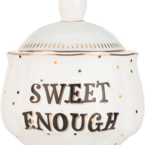 Yvonne Ellen London - Suikerpot - Wit met stippen - Porselein - Sweet Enough