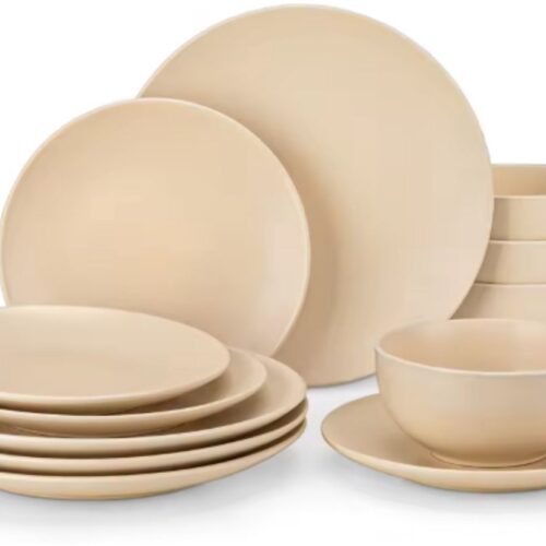 Zafiro Serviesset - 36 delig - 8 persoons - Beige - Dinerborden - Bordenset - Diepe borden - Ontbijtborden - Servies - Keukenservies
